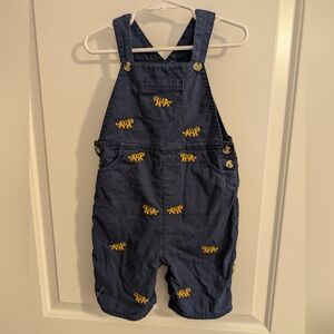 John Lewis Navy Overalls with Tiger Embroidery